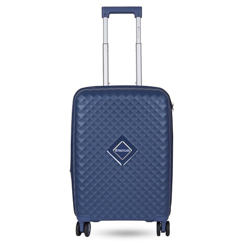 Polo Class 24-Inch Trolley Bag | Expandable Hardshell Luggage | Polypropylene Material | 360-Degree Rotating Wheels - Number Lock & Securitec Zipper - Blue