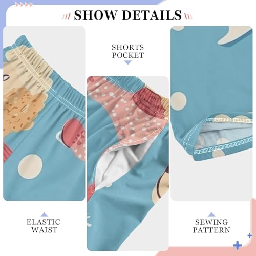 ZZXXB Poodle Skiing Boys Long Pants Soft Trousers Elastic Waist Kids Lounge Bottoms with Pockets S-XL4