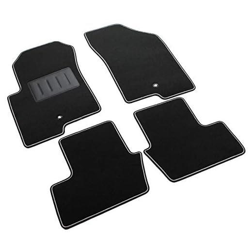 El Alfombra coche, sprint00901, alfombrillas Moqueta Negra Antideslizante, bordo bicolor, salvatacco reforzado (goma, Caliber 2005 >/Compass MK49 2007 > 2011/patriot MK74 2007 > 2011.