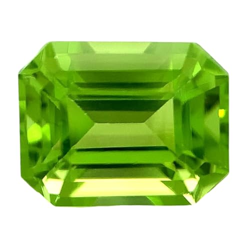 Péridot naturel émeraude facettes 8,4mm pour fabriquer un pendentif ou collier unique