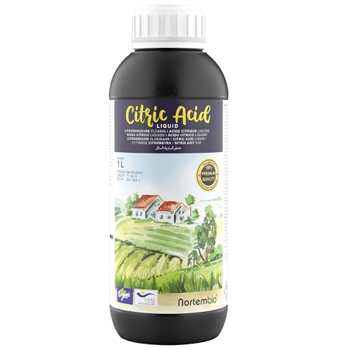Nortembio Ácido Cítrico Ecológico 1 L. Cítrico Anhidro Líquido Concentrado. Insumo 100% Puro. Limpiador Multiusos. E-Book Incluido.