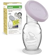 haakaa Manual Breast Pump (5oz/150ml) One-Piece Design with Upgrade Suction Base & Silicone Cap M...