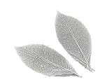 NAVA CHIANGMAI Rubber Tree Leaves - Pack of 100 Skeleton Leaves Decorative DIY Craft, Artificial Lea
