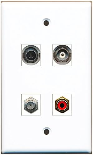 RiteAV - 1ポート RCA レッド 1ポート 同軸ケーブル TV - Fタイプ 1ポート 3.5mm 1ポート BNCウォー