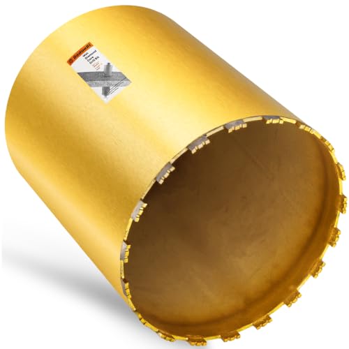 12 Inch Concrete Core Drill Bit, 14" Drilling Depth, 1-1/4"-7 Thread Core Bits for Concrete with Rebar, Masonry, Brick Block and Stone, Wet Coring