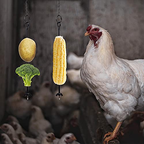 Winemana 3Pcs Chicken Veggies Skewer Fruit Holder For Hens Pet Chick, Coop Accessories Vegetable Hanging Feeder, Foraging Tool For Large Birds #TOP4