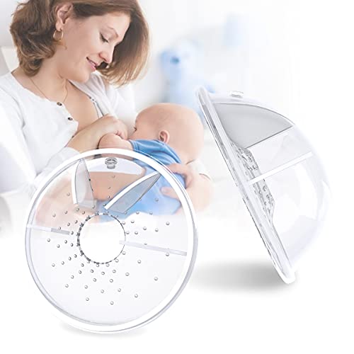 Breast Milk Collector Leak Proof Milk Saver Reusable Breast Shells Breast Feeding Cup Essentials Protect Sore or Cracked Nipples Breast Shell & Milk Catcher for Nursing 2-Pack