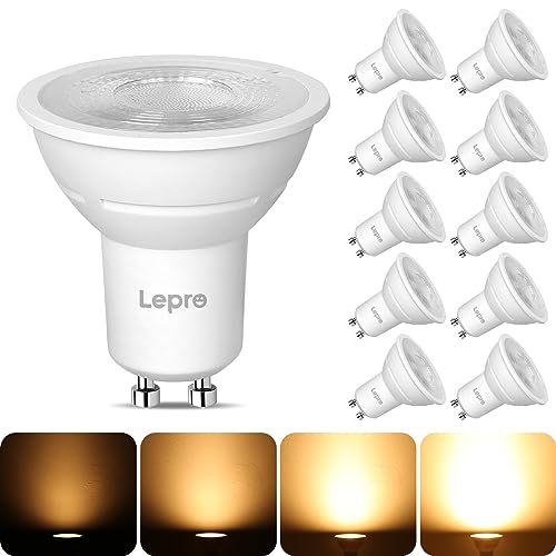 Lepro GU10 LED Bulbs Dimmable, Warm White 2700K, 4.5W 345lm, 50W Halogen Spotlight Bulb Equivalent, 38Â° Narrow Beam, Energy Saving GU10 LED Light Bul