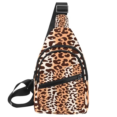 Bolsa de pecho pequeña para hombre, la bandolera de leopardo perfecta para el día a día urbano
