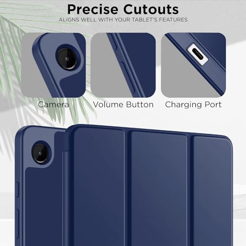 Image of TechTrendz Smart Cover for Samsung Galaxy Tab A9 Plus 11 inch [SM-X210, SM-X215, SM-X216B] Support S Pen Magnetic Attachment Shockproof Trifold Stand Auto Wake /Sleep Flip Cover - Blue