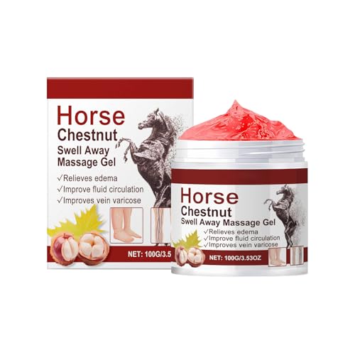 Horse Chestnut Swell Away Massage Gel, Horse Chestnut Joints and Muscles Massage Gel for Edema Relief and Blood Circulation, 100g, Non-Greasy, for Post-Workout Recovery Or Daily Use
