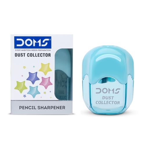 Image of DOMS Multicoloured Dust Collector Sharpener Blister Pack of 20