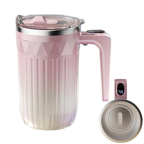 Générique Mug à Café Auto-Brassant - Mug Isotherme Chauffant 450ml - avec Mélangeur Détachable et Rechargeable,pour Thé, Cacao,