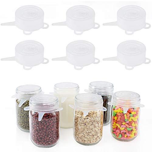 Silicone Stretch Lids, 6-Pack Small Sizes Cover For Bowl. #TOP22