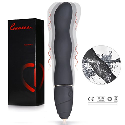 Vibromasseur-Noir en silicone avec 10 modes de...