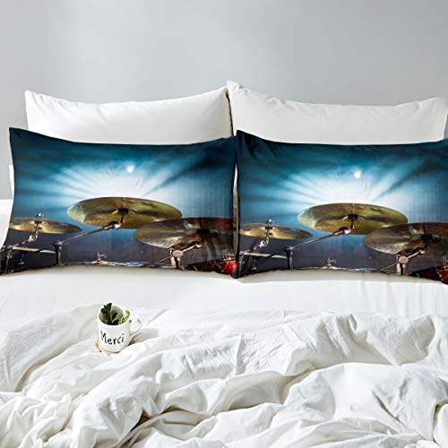 Housse de couette kit de batterie parure de lit rock pour chambre enfant