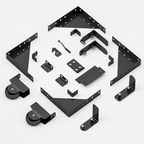 Sliding Gate Hardware Kit, Heavy Duty Fence Gate Kit with Roll Wheels, Universal Fit for 1