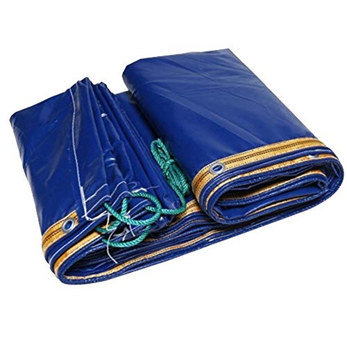 SXZHSM Sunshade Truck Shed Sun Protection Cover Tarpaulin Wild Catering Cushion Waterproof tarpaulin (Color : Blue, Size : 4x6m)