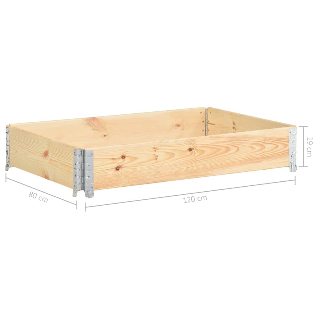 vidaXL Caja de Palés Jardinera Muebles Plegable Almacenar Artículos Almacenamiento Jardín Terraza Exterior 80x120 cm Madera Maciza de Pino