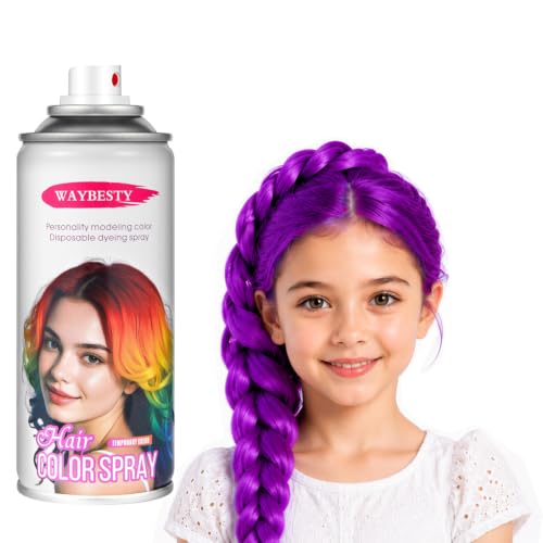 Spray temporal morado para cabello 120 ml miniatura 1