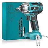 Cordless Impact Wrench for Makita Battery: 250FT-LBS 3/8 inch Impact Gun Brushless Electric Includes LED Work Light - 2400RPM Impact Driver Wrench - Bare Tool Only