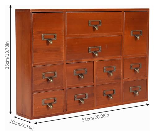 Organiseur de bureau en bois avec tiroirs de rangement tri - 4