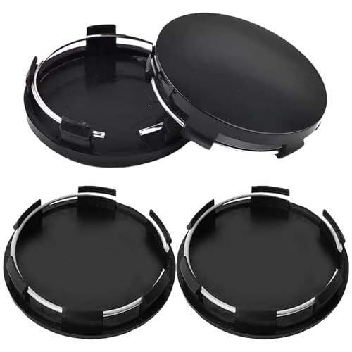 Tkxjry 4 Pièces Capuchons Centre Moyeu, 60mm Plastique ABS Cache-Moyeu, Centre De Jante Capuchons, OD 60mm ID 56mm, Cache Moyeu Centre De Roue, pour Jantes...