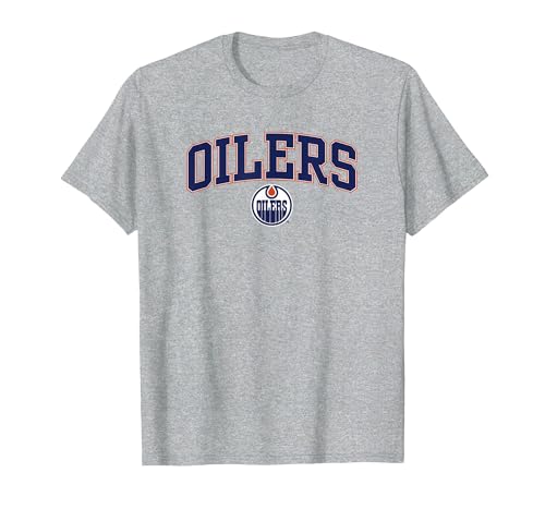 Edmonton Oilers Arch Over Gray Officially Licensed T-Shirt, Men, Heather Grey, Small
