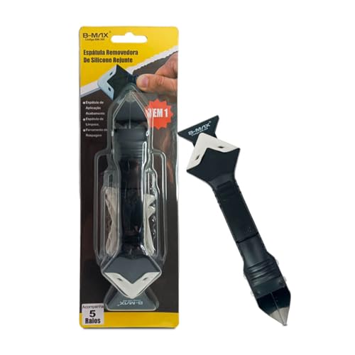 Espátula Raspador Removedora para Acabamento Argamassa Aplicação de Silicone Rejunte Espatula 3 em 1