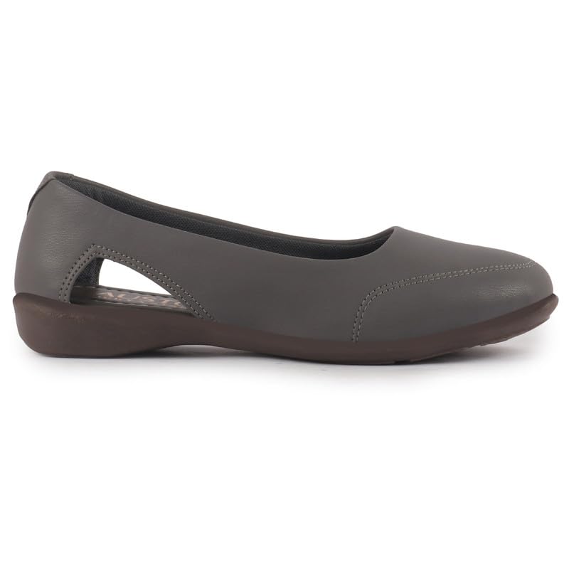 Image of FAUSTO Women Stylish Backless Casual Ballets | Low Heel Cut-Out Slip-On Ballerinas | Comfortable Walking Flats Sandals | Memory Cusion Insole