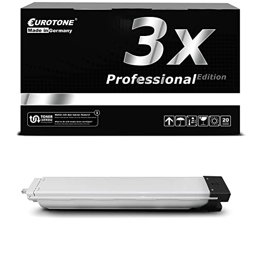 Toner CLT-K809S noir compatible avec Samsung MultiXpress C9201 C9251 C9301 E.T. Lot de 3