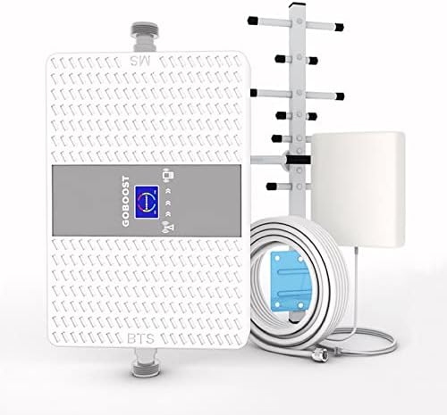 Cell Phone Booster for Home, 2G 3G 4G LTE 5G Band 2 Band 5 850/1900MHz Cell Phone Signal Booster Cellular Signal Booster for Verizon, AT&T, T-Mobile & More | FCC Approved