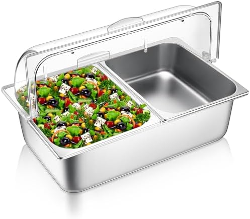 2 Pack Countertop Food Serving Display Container Stainless