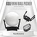 Vanknono 6 Pcs Golf Ball Pick Up Retriever Grabber, Foldable Golf Ball Pick Up Claw Sucker Put On Putter Grip