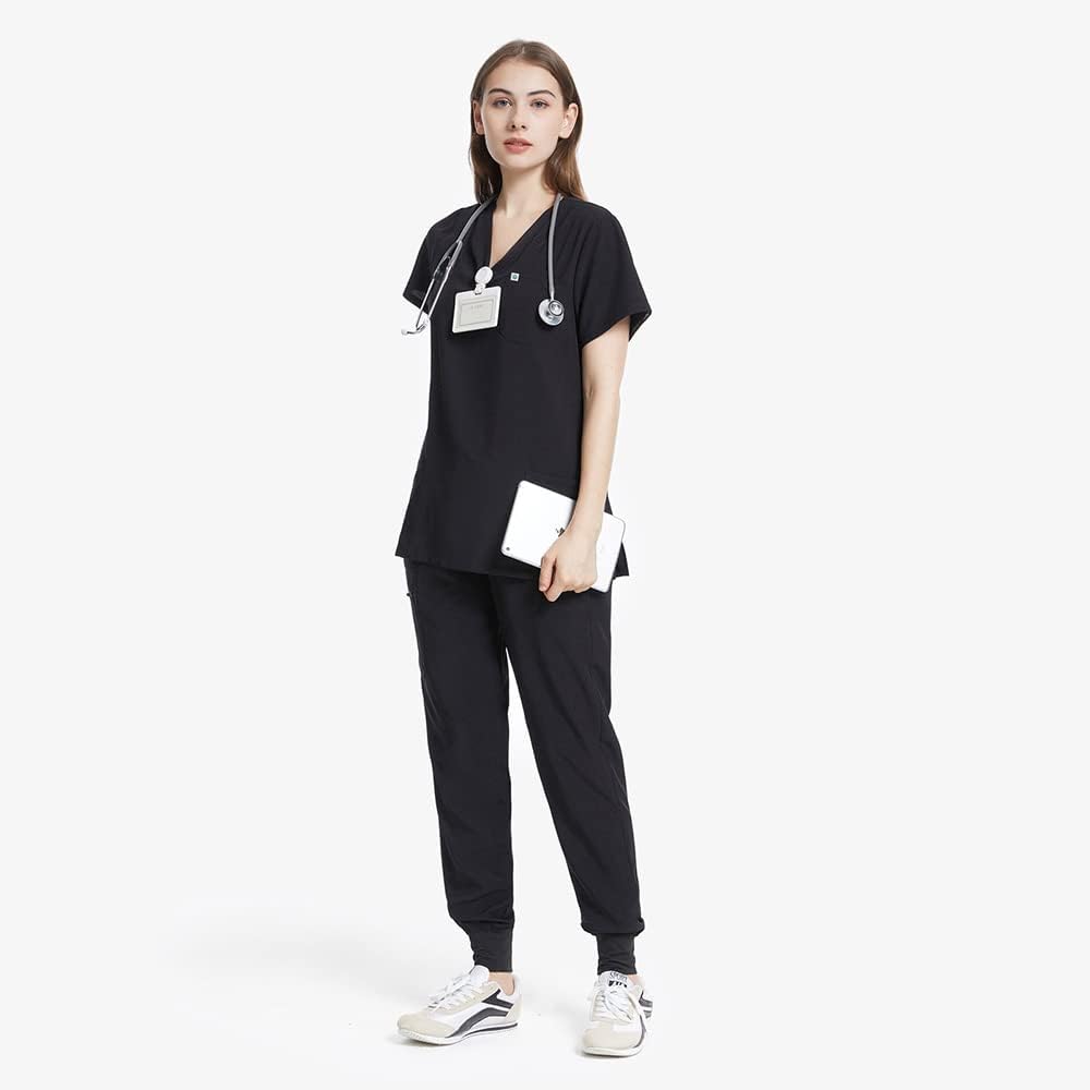 Miniatura 6 de Uniforms World Valiant - Juego de uniformes para mujer, parte superior elástica y pantalones con múltiples bolsillos, total 10 juegos