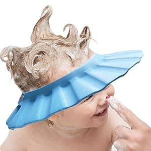 Baby Shower Cap Soft Adjustable Baby Bath Head Cap Visor for Washing Hair Shower Bathing Protection Bath Cap for Toddler…