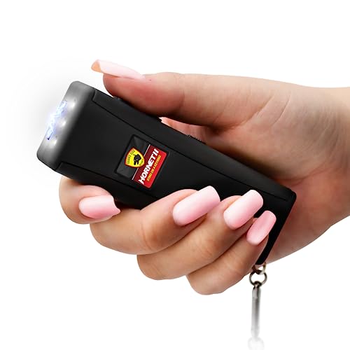 Guard Dog Security Hornet 2 World's Smallest Stun Gun Keychain with 120 dB Alarm & LED Flashlight, Black