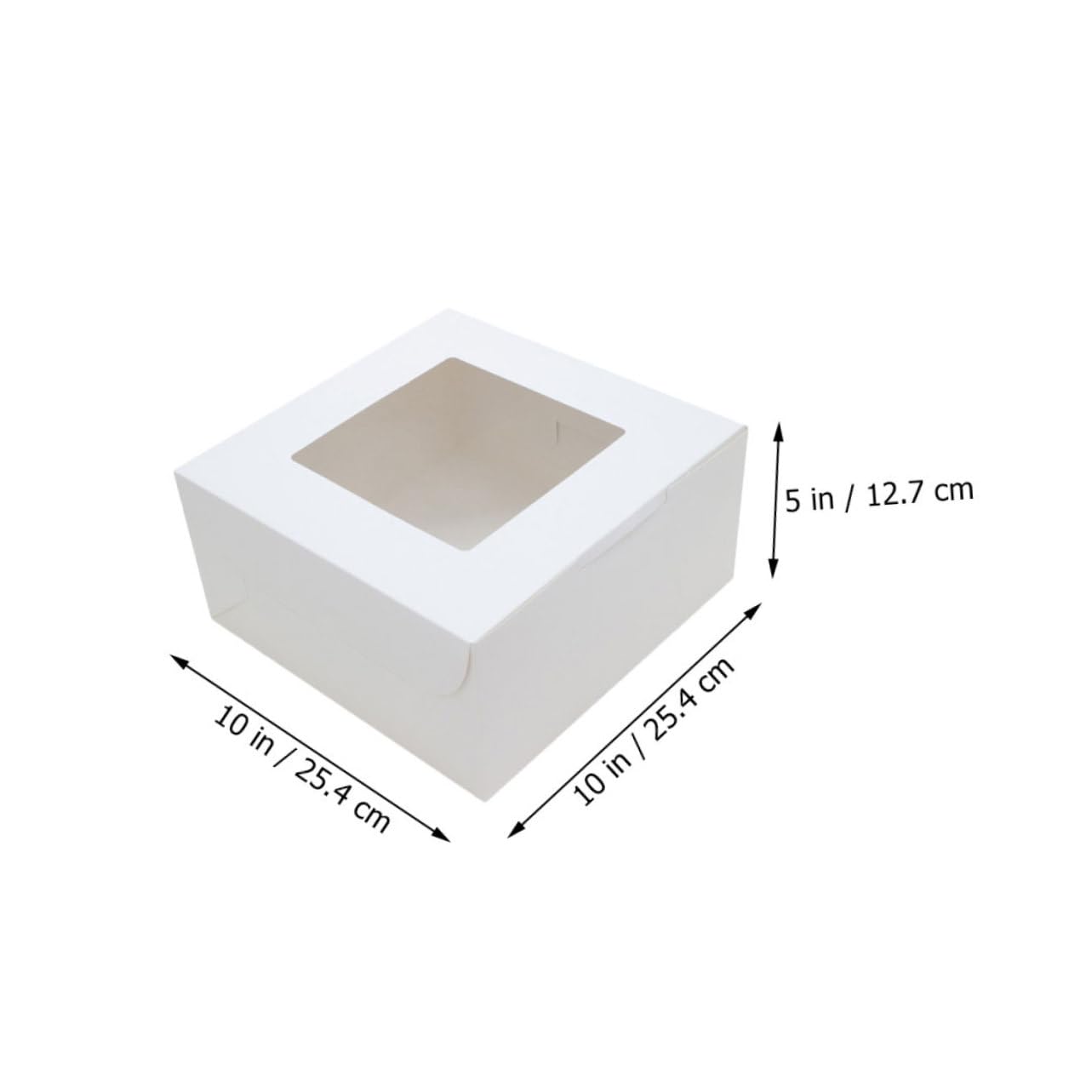 Ciieeo 10pcs Box Outdoor Cake Box with Clear Window Lid Birthday Cake Holder for Easy Transport for Parties and Gatherings Lightweight and Sturdy Packaging