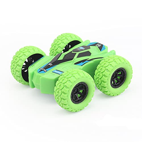 Pull Back Cars Double-Sided Friction Powered Vehicles Flips Shockproof Inertia Cars Pull Cars For Boys Girls Toddler Birthday Gift Age 3+ Years Old(4Pcs) #TOP3