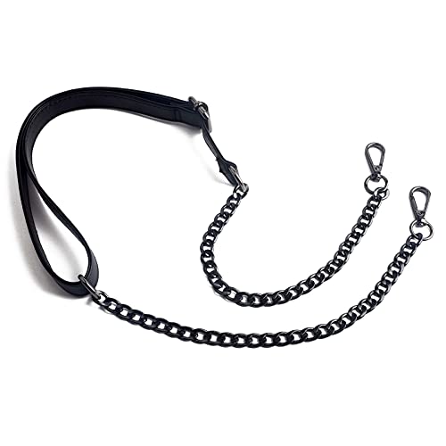 Correa de cadena ajustable de 140 cm negra para bolso bandolera