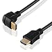 Produktbild Best Plug 3 Meter Universal HDMI Kabel mit Ethernet, HDMI Stecker 270° abgewinkelt auf HDMI Stecker gerade vergoldet, High Speed, geeignet für 3D HD FullHD UHD 4K, Schwarz