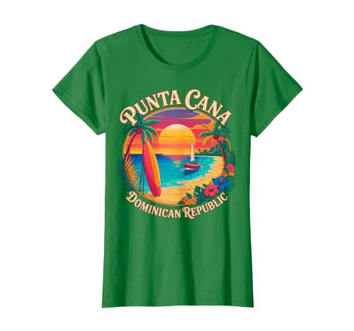 Punta Cana Dominican Republic Vacation T-Shirt, Women, Kelly Green, XX-Large