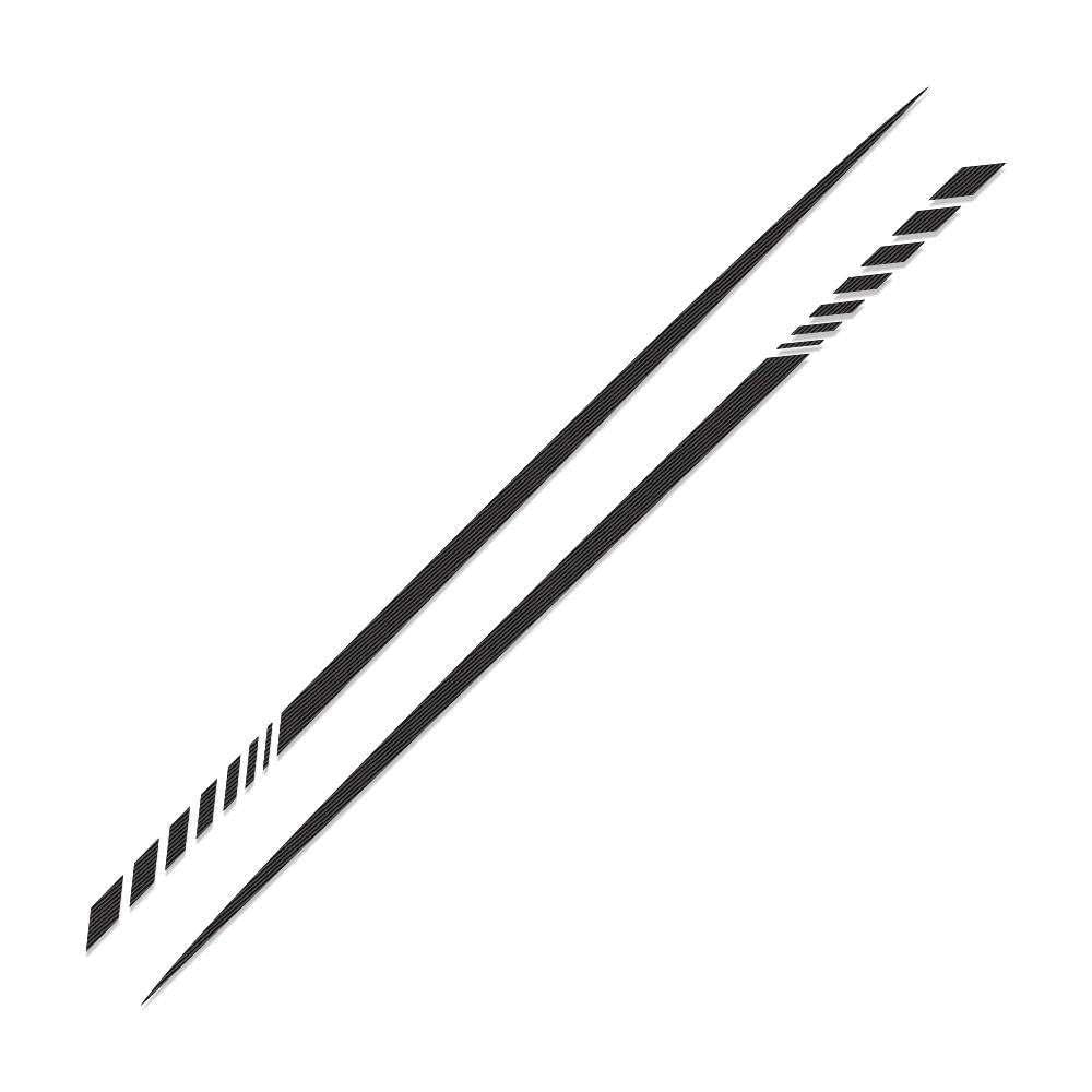 2pcs Car Long Stripe Waist Line Stickers Auto Both Side Body DIY Decals Racing Sport Styling Tuning Accessories