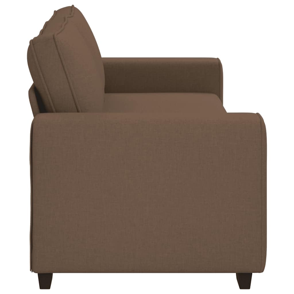 Canapé 3 Places Marron en Tissu avec Coffre de Rangement Structure en Bois et métal idéal pour Salon, séjour ou Bureau Dimensions 220x77x82 cm