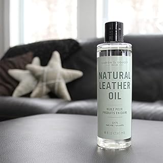 Caron & Doucet - Leather Cleaner & Conditioner Oil - 100% Natural & Best for Leather Couches, Sofas & Furniture, Car Seats, Boots & Jackets.