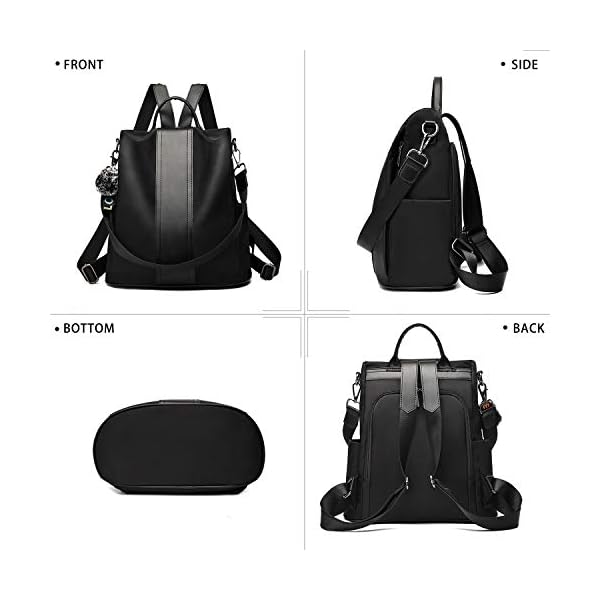 TcIFE Backpack Purse for Women Fashion School Purse and Handbags Shoulder Bags Nylon Anti-theft Rucksack - Image 5