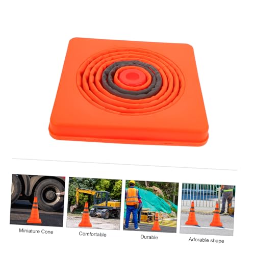 2 pièces cônes de sécurité pliables PP pour délimitation et parking