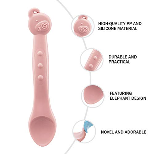 STOBOK Colheres Macias de Silicone para Bebê Colheres de Alimentação Quentes E Seguras para Alimenta