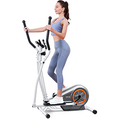 JEEKEE Elliptical Machine, Elliptical Machines for Home Use with 16 Resistance Levels, Hyper-Quiet Magnetic Driving System, Elliptical Exercise Machine with LCD Monitor.