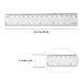 Set of 4, Clear Measuring Tools, DaKuan Plastic Straight Ruler (12 Inches and 6 Inches) and Protractor 180 Degree (4 Inch and 6 Inch)